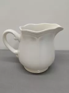 Vintage Sears Federalist White Ironstone 4" Creamer Scalloped Edge Japan - Picture 1 of 15