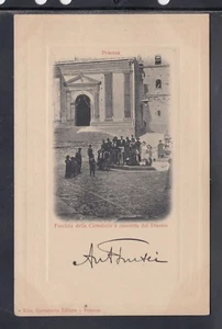 Cartolina Potenza Facciata della Cattedrale e Piazzetta del Duomo ANIMATA S165 - Foto 1 di 1