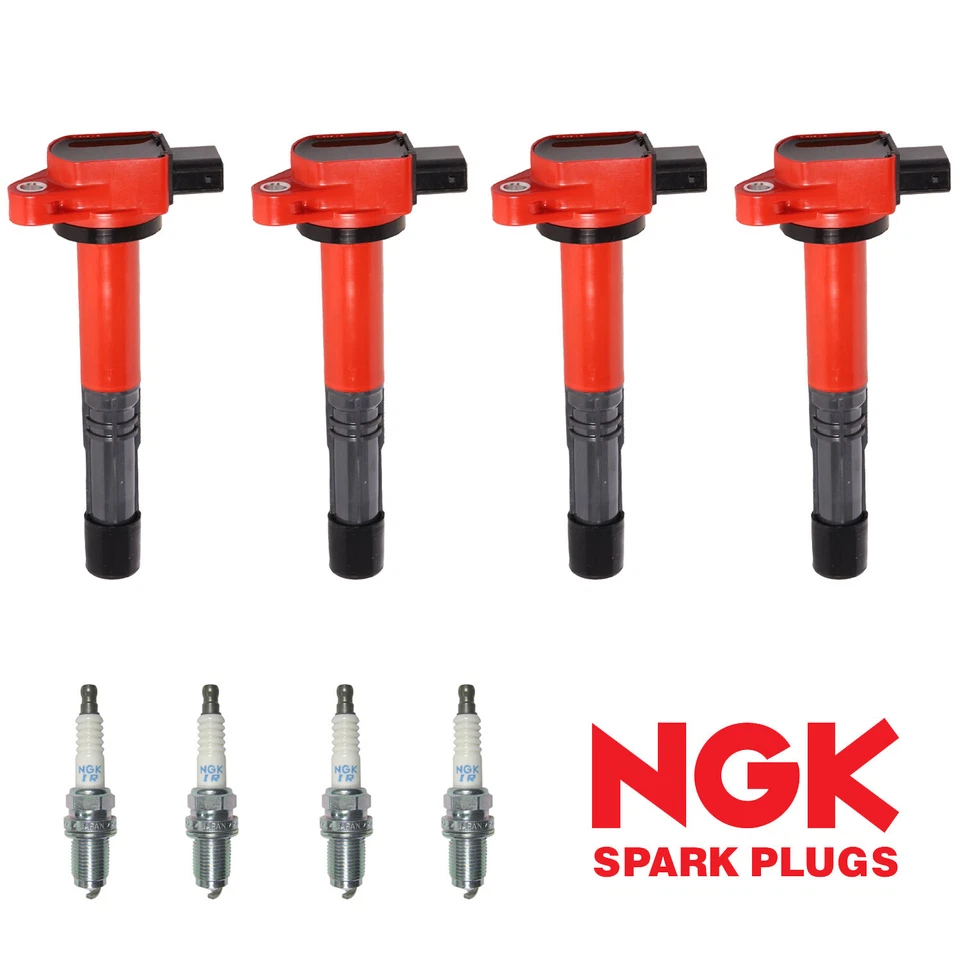 Bobina de ignição Energy 4 e vela de ignição 4 NGK para 2006-2011 Acura CSX 2.0L l4 UF583 - Imagem 1 de 1
