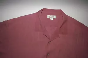 TOMMY BAHAMA CAMICIA HAWAIANA 100% SETA uomo S/S 2XL T195 - Foto 1 di 2