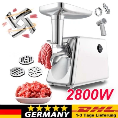 MARKENLOS Fleischwolf Elektrischer Spritzgebäck Fleisch Wolf Wurstmaschine Zerkleinerer DE
