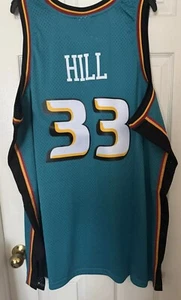 Mitchell & Ness 3XL-BIG Grant Hill Swingman Detroit Pistons 1998-99 Teal Jersey - Picture 1 of 8