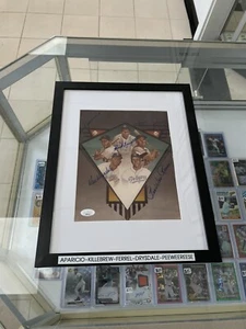 5x Baseball HOF Signatures 7.5x9.5” Killebrew, Aparicio, Drysdale, Reese, Ferrel - Picture 1 of 8