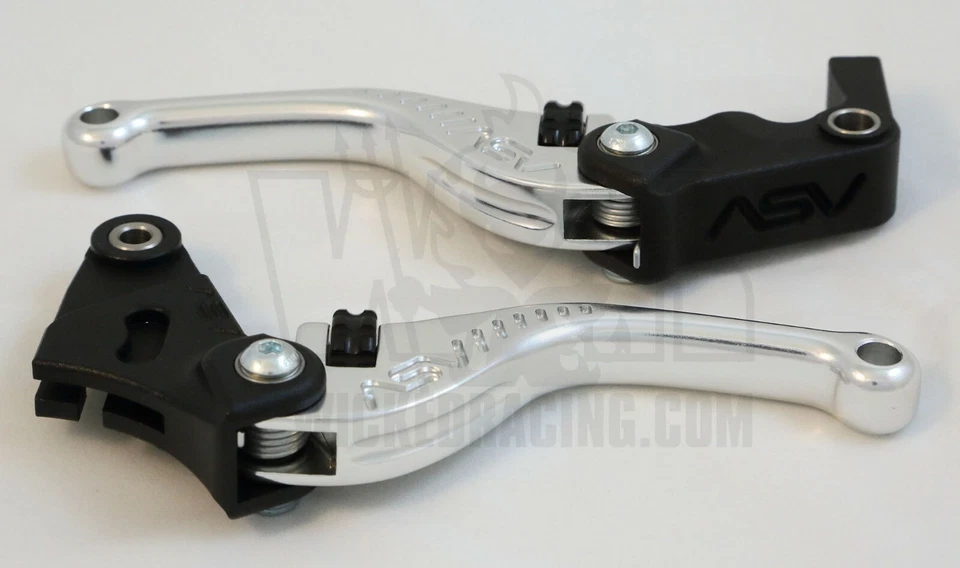Juego de palancas embrague y freno plateado corto Honda VFR800 Interceptor 2002-2018 ASV F3 Foto 1 de 4