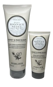 Perlier Honey Miel /Honey Raw Sugar with Mango & Coconut Oil, Bath & Hand Cream - Picture 1 of 1