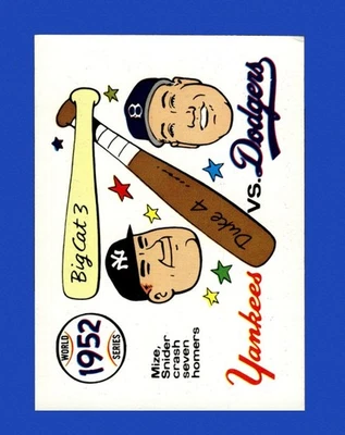 1970 Fleer Laughlin World Series Set-Break # 49 1952 Yankees/Dodgers EX-EXMINT - Image 1 of 2