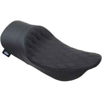 Drag Diamond Stitch Forward Position Low-Profile Solo Seat for 97-07 Road King — 第 1/3 张图片