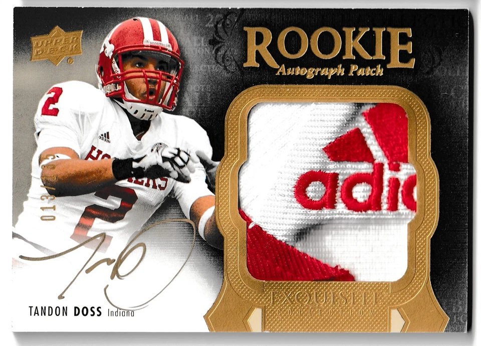 2011 Exquisite Adidas Logo Patch Auto /135 Tandon Doss Indiana Hoosiers RPA #130 - Image 1 of 1