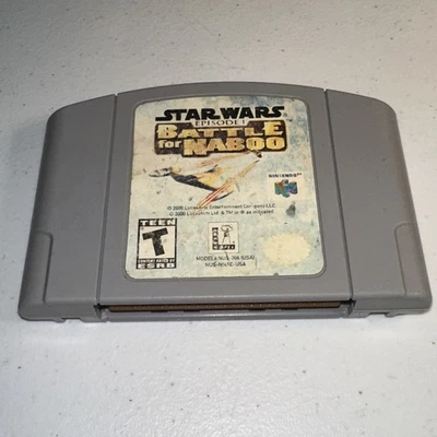 Star Wars Episode 1 Battle for Naboo (Nintendo 64, 2000) N64 Authentic Cartridge - Image 1 of 3