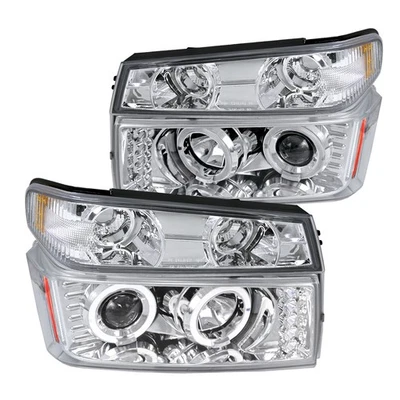 Fits 2004-2012 Gmc Canyon Colorado Led Halo Projector Headlights+Corner Lamp L+R - Image 1 of 4
