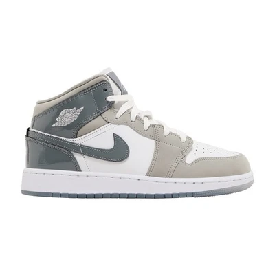 NEW Nike Air Jordan 1 Mid SE GS Size 6.5Y Women’s 8 Patent Cool Grey HF3193-100 - Image 1 of 4