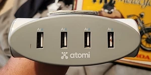 Atomis AT1113 MagneCharge 4-Port USB Wall Charger – Grade A – White – Surge - Picture 1 of 7