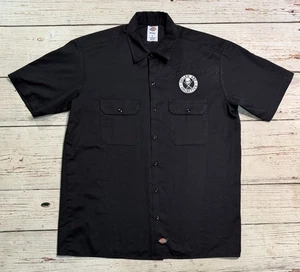 Dickies Sullen Art Collective Black Button Up Short Sleeve Shirt Men’s Sz L - Picture 1 of 11