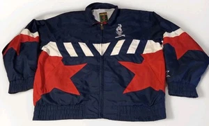 Vintage Authentic 1996 Atlanta Olympics USA Flag Windbreaker Jacket Size Large - Bild 1 von 10