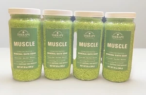Lot of 4 Village Naturals Therapy Mineral Bath Soak 20 Oz New - Picture 1 of 3