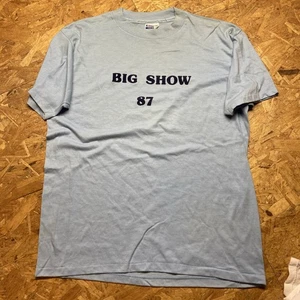 80s Baby Blue Unique Graphic Super Soft Tee Single Stitch small c3 - Picture 1 of 3