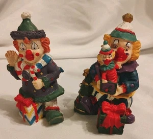 Vintage Weihnachten bunte Mini Clowns 2 im Set unter 4 in groß süß - Bild 1 von 3