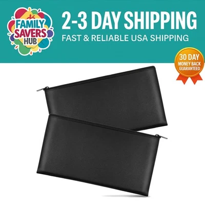 2 piezas Bolsa de dinero a prueba de fuego Bolsa de documentos a prueba de fuego Impermeable Seguro Efectivo EE. UU. Foto 1 de 4