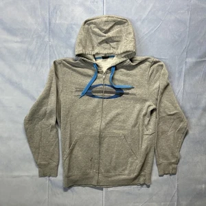 Oakley Gray Blue Full Zip Hoodie Sweatshirt Men’s Size Large - Picture 1 of 7