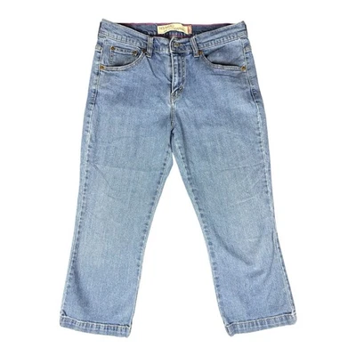 Pantalones de mezclilla Levi's 515 Nouveau Capris azules para mujer 8 azules clásicos algodón elástico Foto 1 de 4