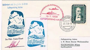 1958. Bregen a Elchingen (Alemania). Sobre circulado con sello de Austria - Imagen 1 de 1