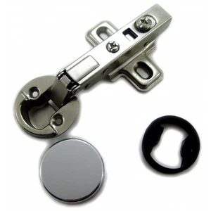 1"/26mm Bohrung Euro Hydraulik Softclose Halbüberlagerung Scharnier für Vitrinen Glastür - Bild 1 von 1