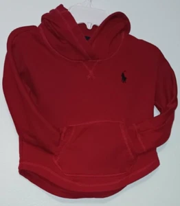 Ralph Lauren Kids Red Long Sleeves Hoodie Pullover Size 4 - Picture 1 of 6