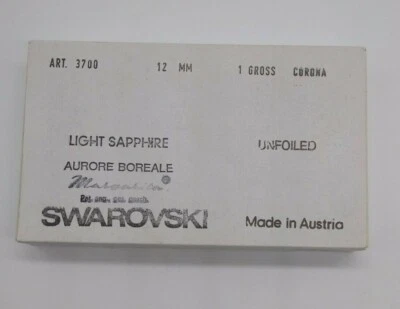 6pc Swarovski Crystal Light Sapphire AB Margarita 3700 Beads; 12mm or 14mm - Image 1 of 2