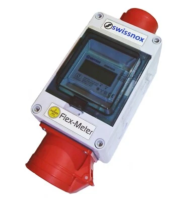 Mobiler Stromzähler CEE-Stecker 400V/16A IP44 geeicht MID Reset Steckdose