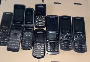 Retro Samsung Slider Phones Lot - SGH-U600 J700i A107 E1080 GT-E1170i C3560 x8 - Picture 1 of 3