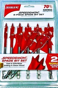 Diablo 6+2 piezas SPEEDemon Spade Bit Set (6+2 piezas) - Imagen 1 de 4