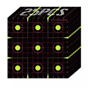 Paquete de 25 salpicaduras circulares de ojo de buey de 10" y papel objetivo de tiro Sefl adhesivo - Imagen 1 de 6
