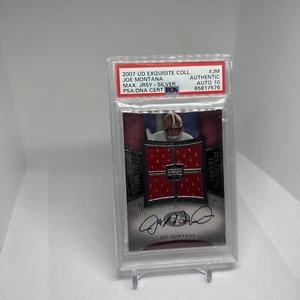 JOE MONTANA 2007 EXQUISITE COLL. MAXIMUM Jersey Game Worn Signature Silver /75 - Picture 1 of 4
