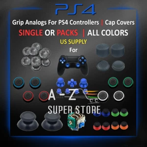 Analog Thumb stick Replacement Fits PS4 Controller Grip Cover Caps ALL COLORS - Picture 1 of 25