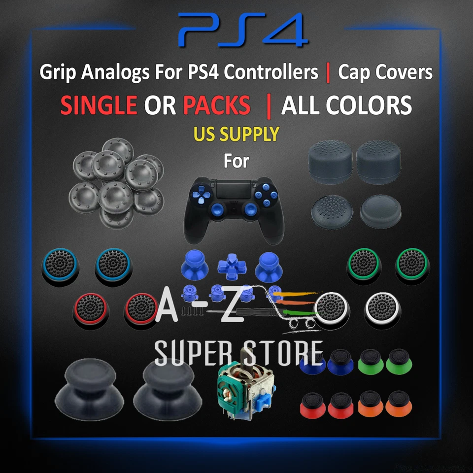 Repuesto de palo analógico para pulgar se adapta a tapas de cubierta de agarre para controlador PS4 TODOS LOS COLORES Foto 1 de 1