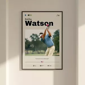 Bubba Watson Poster, Golffan Geschenk, Golfdruck, Bubba Watson Fan Geschenk - Bild 1 von 10