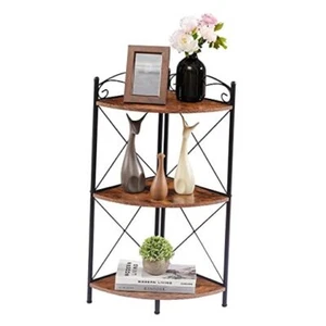 Corner Table/Cabinet with Storage Shelves, Free-Standing Organizer for - Picture 1 of 8