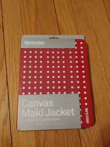 Incase iPad 3 Canvas Maki Jacket Polka Dot Red/White - New - Picture 1 of 1