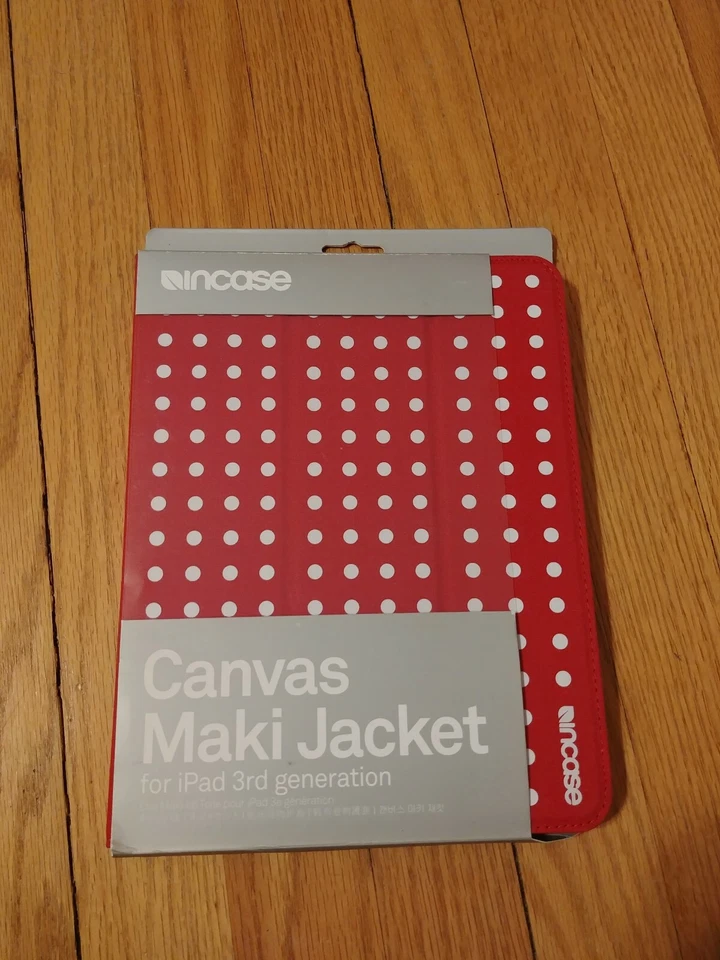 Incase iPad 3 Canvas Maki Jacket Polka Dot Red/White - New - Image 1 of 1