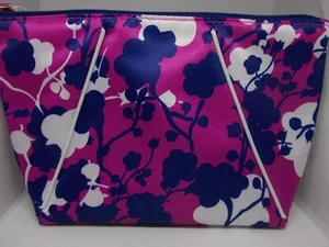 Estee Lauder Multi-Color plant print poly new zipper closer - Picture 1 of 2