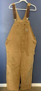 Vintage Carhartt Coveralls Overalls Union Made 44X30 Insulated - Picture 1 of 12