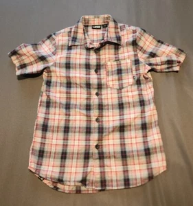 VINTAGE BOYS KIDS VANS CLASSIC PLAID BUTTON DOWN SHIRT SZ S  - Picture 1 of 11