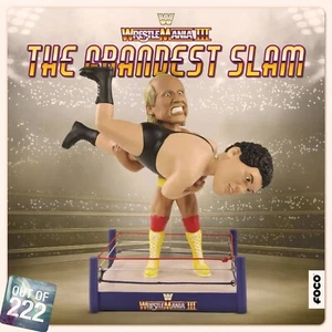 WWF WrestleMania III HULK HOGAN vs ANDRE THE GIANT Bobblehead #/222 NIB! - Picture 1 of 4