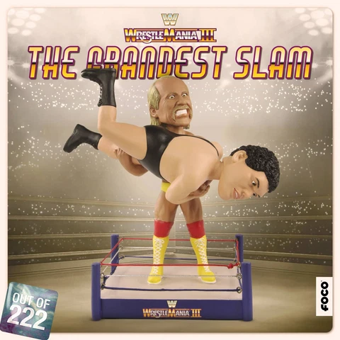 WWF WrestleMania III HULK HOGAN vs ANDRE THE GIANT Bobblehead #/222 NIB! Cover