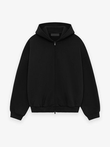 Felpa Fear Of God Essentials in pile pesante con cappuccio e zip intera