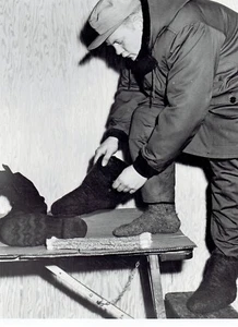1946 Original Photo Canadian Army Soldier models Military Uniform & Equipment - Picture 1 of 2