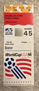 Copa Mundial de la FIFA 1994 - Italia vs España 1/4 Final Juego #45 Boleto - Boston - Imagen 1 de 4