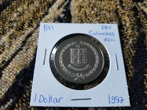 British Virgin Islands 1 Dollar 1992 Columbus Cu-Ni Proof Strike - xviii - Picture 1 of 2