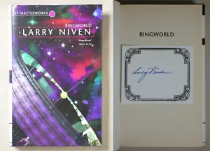 Signiertes RINGWORLD Larry Niven HARDCOVER MIT DJ GOLLANCZ SF MASTERWORKS VOL 8 - Bild 1 von 3