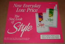 1997 Style Lights 100 Cigarettes Cardboard Advertising Sign 10 x 8 1/2 inches
